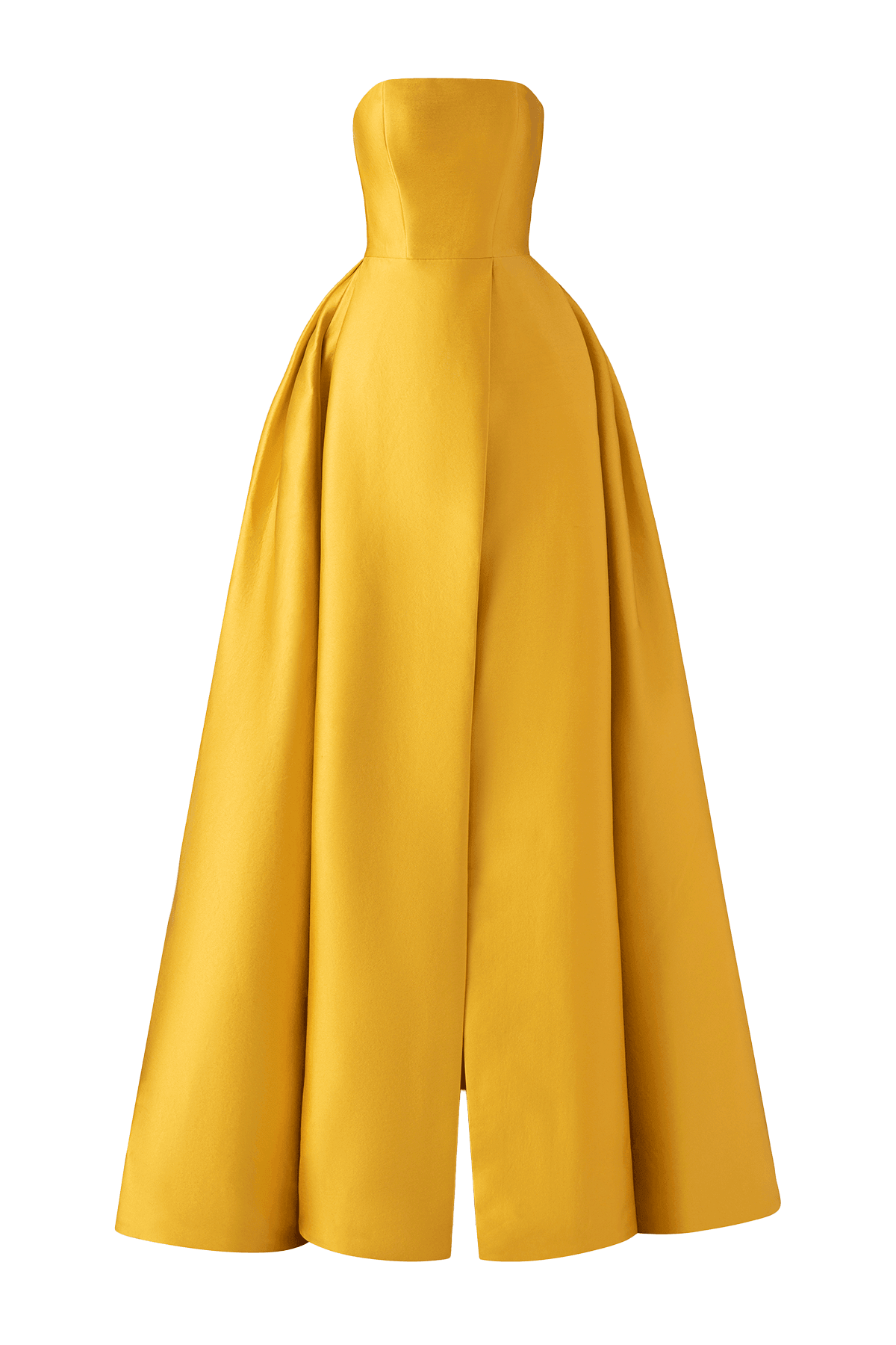 Clara Ball Gown Straight Across Neck Taffeta Maxi Dress - MEAN BLVD