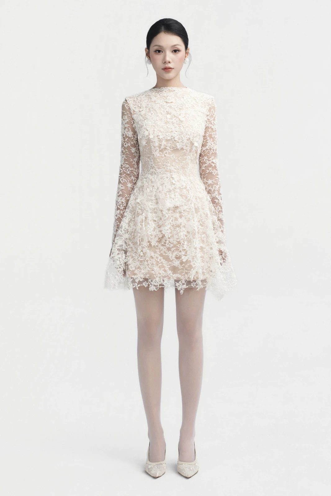 Clara Floral Lace Mini Dress - MEAN BLVD