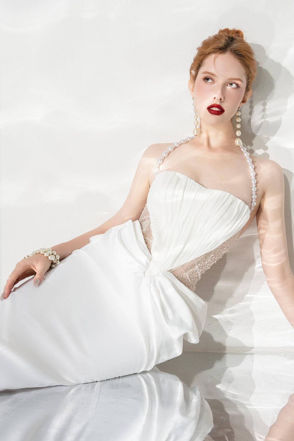 Clarity Halter Sleeveless Cotton Spandex Ankle Length Dress - MEAN BLVD