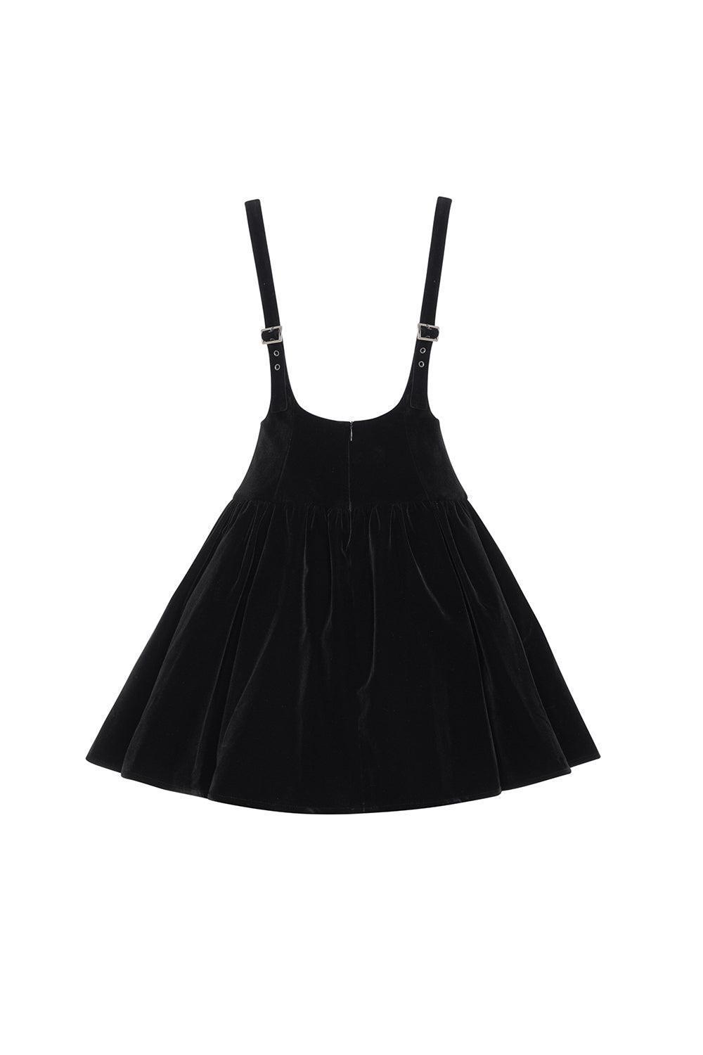Classmate A-line Sleeveless Velvet Mini Dress - MEAN BLVD