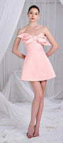 Clayton A-line Bow Organdy Mini Dress - MEAN BLVD