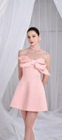 Clayton A-line Bow Organdy Mini Dress - MEAN BLVD