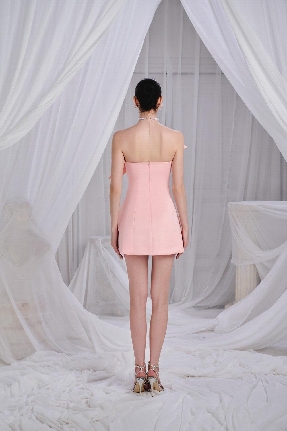 Clayton A-line Bow Organdy Mini Dress - MEAN BLVD