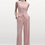 Clementine Straight Wide Leg Velvet Floor Length Pants - MEAN BLVD