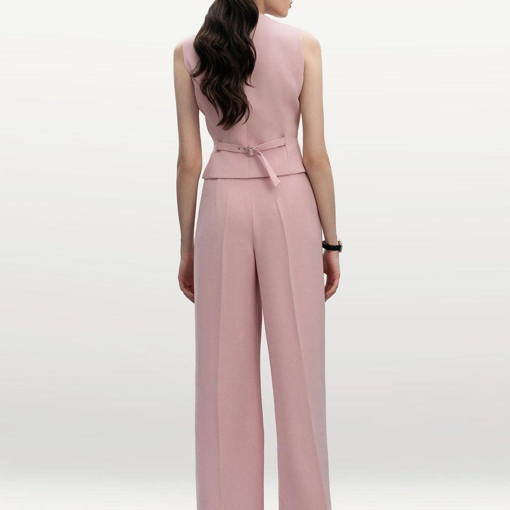 Clementine Straight Wide Leg Velvet Floor Length Pants - MEAN BLVD