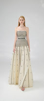 Cline Strapless Stone Organza Floor Length Dress - MEAN BLVD