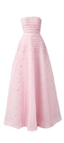 Cline Strapless Stone Organza Floor Length Dress - MEAN BLVD