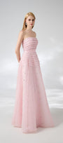 Cline Strapless Stone Organza Floor Length Dress - MEAN BLVD