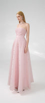 Cline Strapless Stone Organza Floor Length Dress - MEAN BLVD