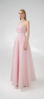 Cline Strapless Stone Organza Floor Length Dress - MEAN BLVD