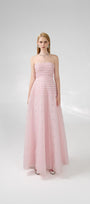 Cline Strapless Stone Organza Floor Length Dress - MEAN BLVD