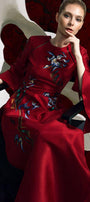 Clouds Sheath Round Neck Zibeline Calf Length Ao Dai - MEAN BLVD