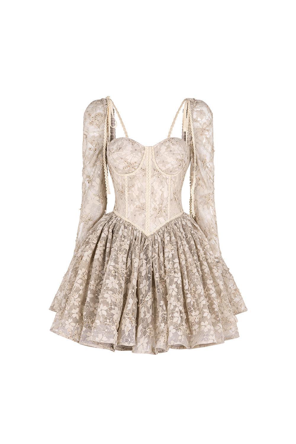 Women's Clover Fit and Flare Semi-Heart Neck Mesh Lace Mini Dress XS/S/M/L/Customize/XL Green/Beige/Black/White Floral/Mixed Lace MEAN BLVD L / Green Women's Clover Fit and Flare Semi-Heart Neck Mesh Lace Mini Dress XS/S/M/L/Customize/XL Green/Beige/Black/White Floral/Mixed Lace MEAN BLVD L / Green