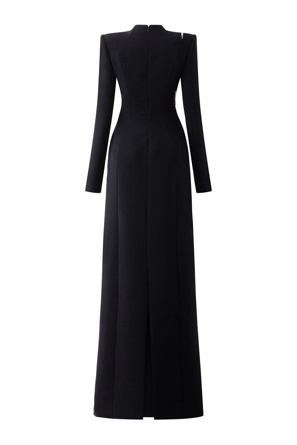 Convoy A-line Stone Velvet Floor Length Dress - MEAN BLVD