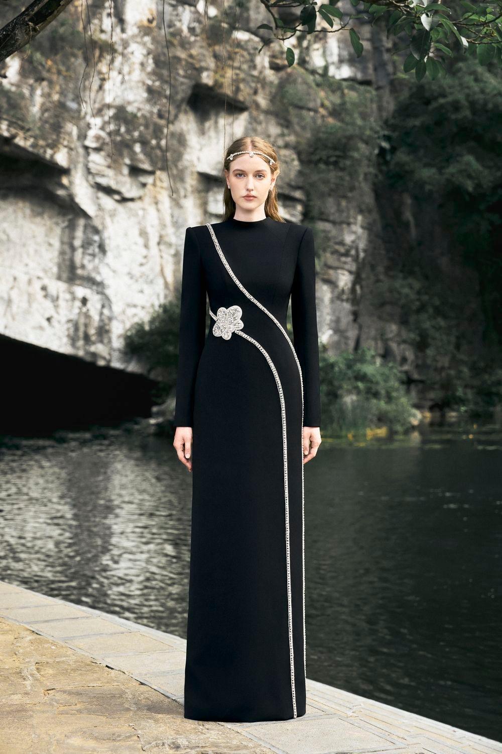 Women's Convoy A-Line Stone Velvet Floor Length Dress XS/S/M/L/XL/Black/MEAN Blvd L / Black Women's Convoy A-Line Stone Velvet Floor Length Dress XS/S/M/L/XL/Black/MEAN Blvd L / Black