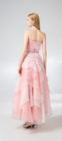 Copeland Layered Cap Sleeved Organza Ankle Length Dress - MEAN BLVD