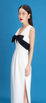 Cosy Sheath Side Slit Tweed Midi Dress - MEAN BLVD