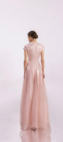 Crane Gored Stone Mesh Silk Floor Length Dress - MEAN BLVD