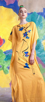 Cressida Straight Batwing Sleeved Cotton Blend Ankle Length Dress - MEAN BLVD