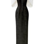 Crimson Sheath Round Neck Jacquard Floor Length Dress - MEAN BLVD