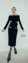 Cynthia Pencil Stone Velvet Midi Skirt - MEAN BLVD