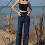 Cyon Straight Wide Leg Denim Floor Length Pants - MEAN BLVD