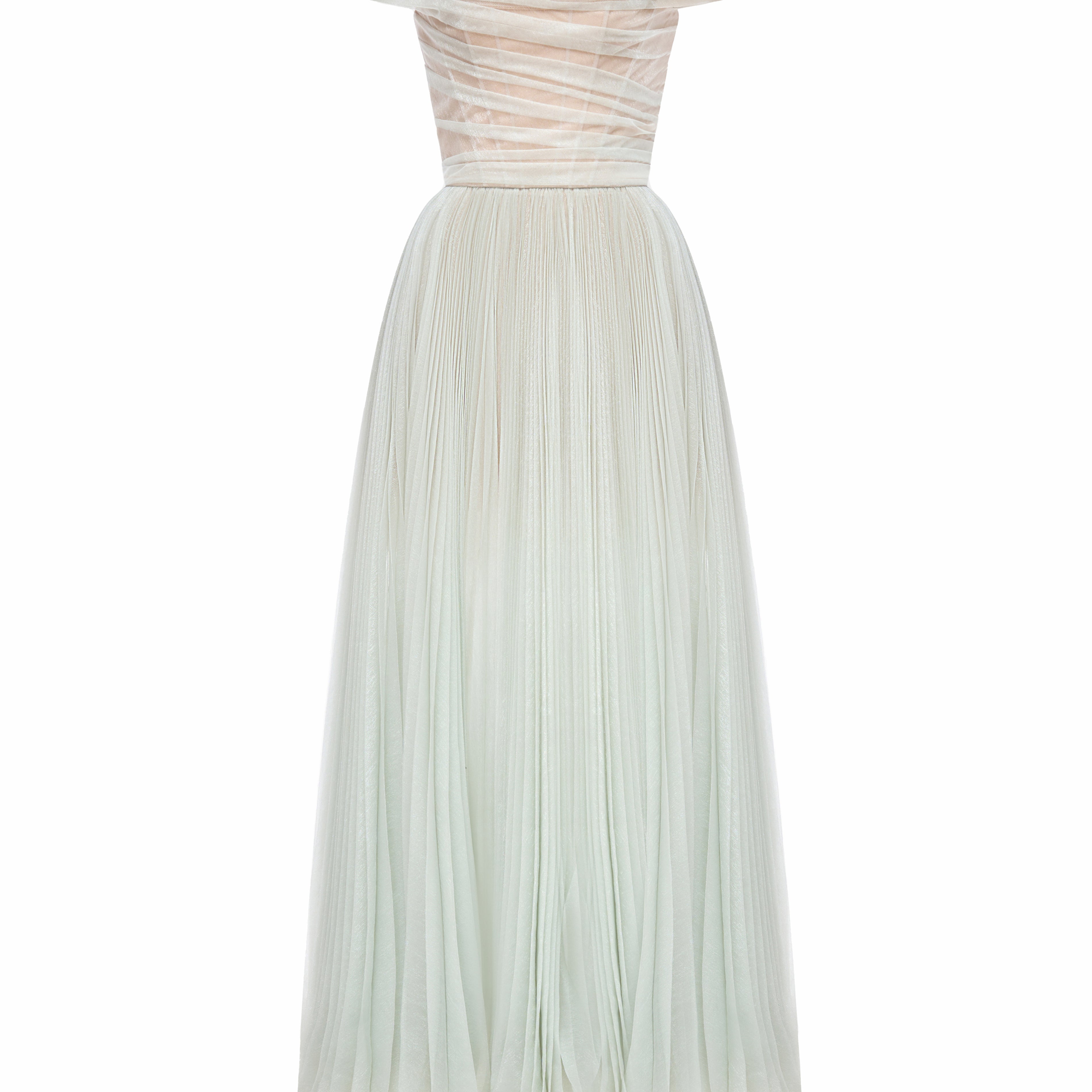 Evangeline Off-Shoulder Draped Midi Dress