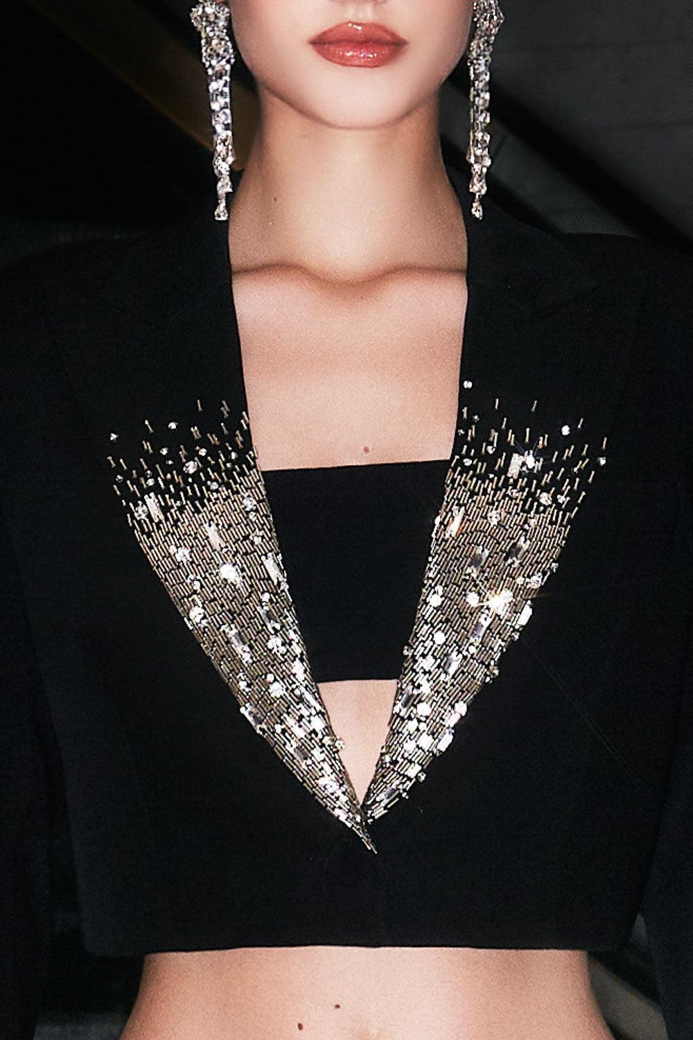 Daffodils Cropped Sleeveless Crepe Top - MEAN BLVD