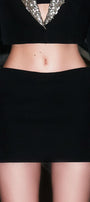 Daffodils Straight Basic Crepe Mini Skirt - MEAN BLVD