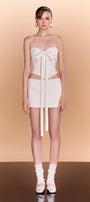 Daffodils Straight Basic Crepe Mini Skirt - MEAN BLVD