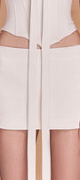 Daffodils Straight Basic Crepe Mini Skirt - MEAN BLVD