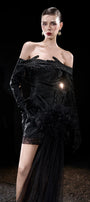 Dagger Off-Shoulder Mini Dress - MEAN BLVD