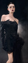 Dagger Off-Shoulder Mini Dress - MEAN BLVD