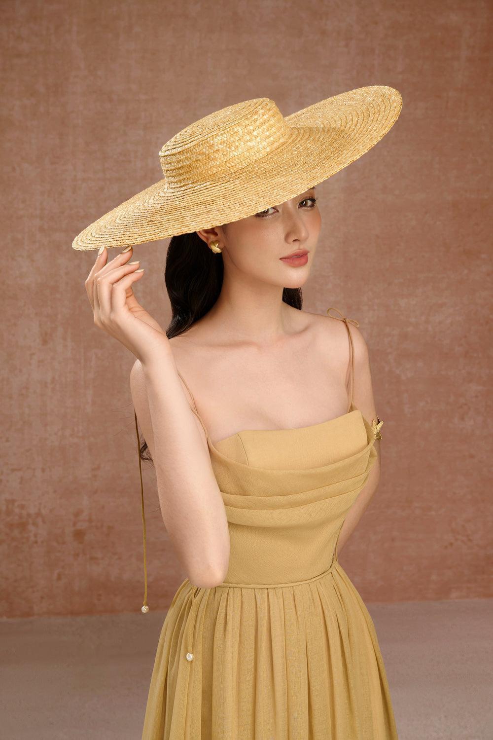 Daisye A-line Cowl Neck Organza Maxi Dress - MEAN BLVD