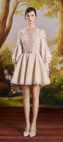 Dakota A-line Puffy Sleeved Lace Mini Dress - MEAN BLVD