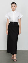 Dakota Sheath Welt Pocket Wool Ankle Length Skirt - MEAN BLVD