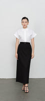 Dakota Sheath Welt Pocket Wool Ankle Length Skirt - MEAN BLVD