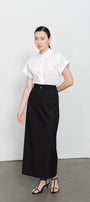 Dakota Sheath Welt Pocket Wool Ankle Length Skirt - MEAN BLVD