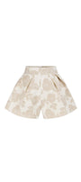 Damask Flared High Waist Brocade Mini Shorts - MEAN BLVD