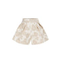 Damask Flared High Waist Brocade Mini Shorts - MEAN BLVD