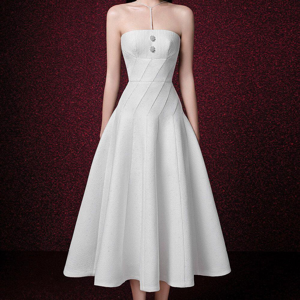 Women's Dana Drop Waist Sleeveless Jacquard Midi Dress XS/S/M/L White MEAN BLVD L / White Women's Dana Drop Waist Sleeveless Jacquard Midi Dress XS/S/M/L White MEAN BLVD L / White