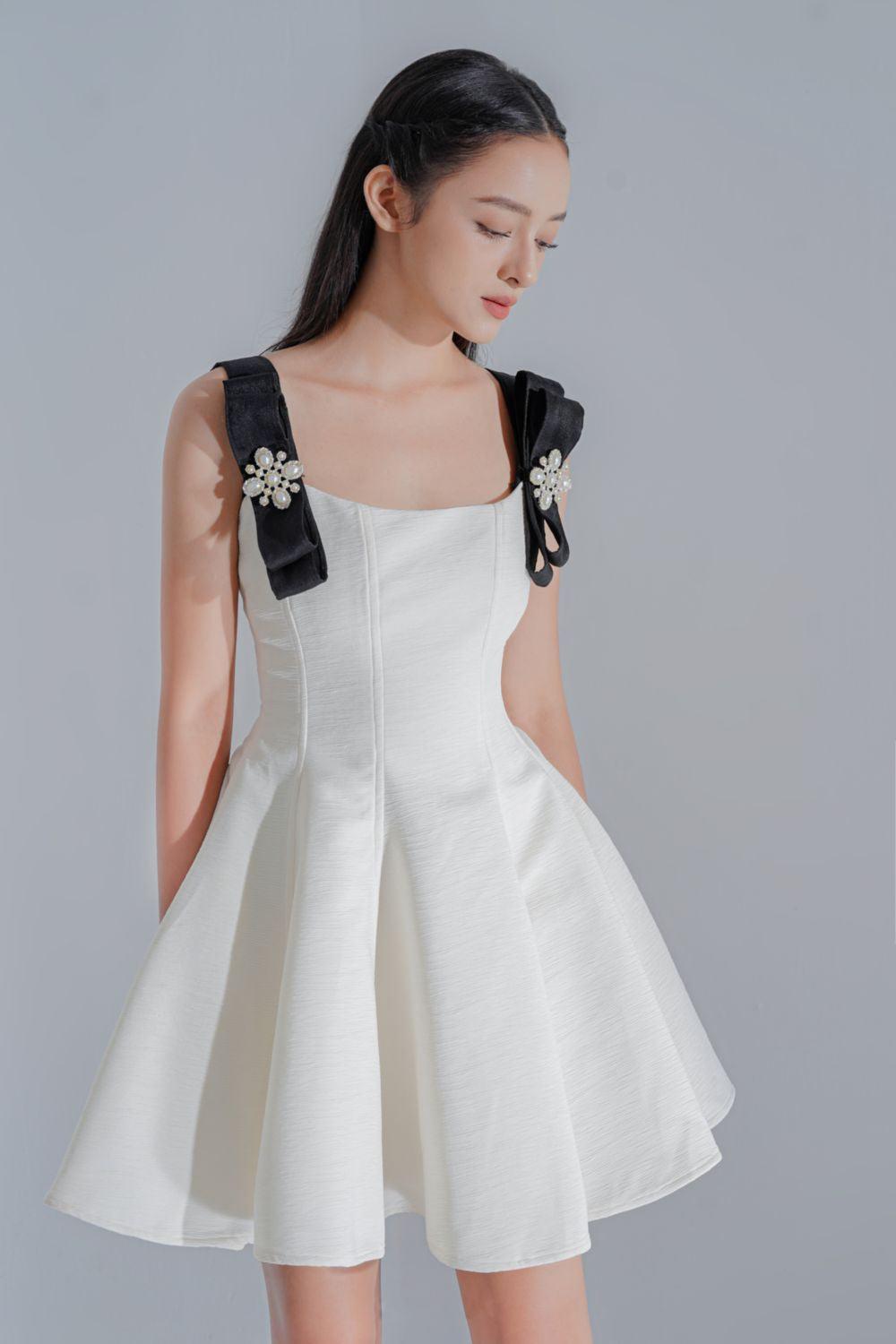 Darcy Fit and Flare Sleeveless Jacquard Mini Dress - MEAN BLVD