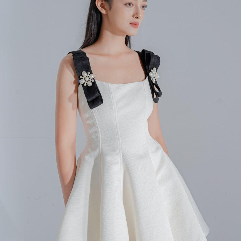 Darcy Fit and Flare Sleeveless Jacquard Mini Dress - MEAN BLVD