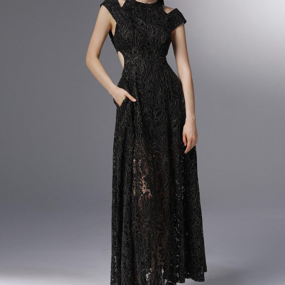 Dawn Break A-line Cut-Out Embroidered Lace Ankle Length Dress - MEAN BLVD
