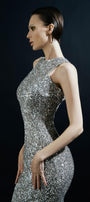 Dazzling Bodycon Sleeveless Sequin Ankle Length Dress - MEAN BLVD