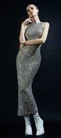 Dazzling Bodycon Sleeveless Sequin Ankle Length Dress - MEAN BLVD