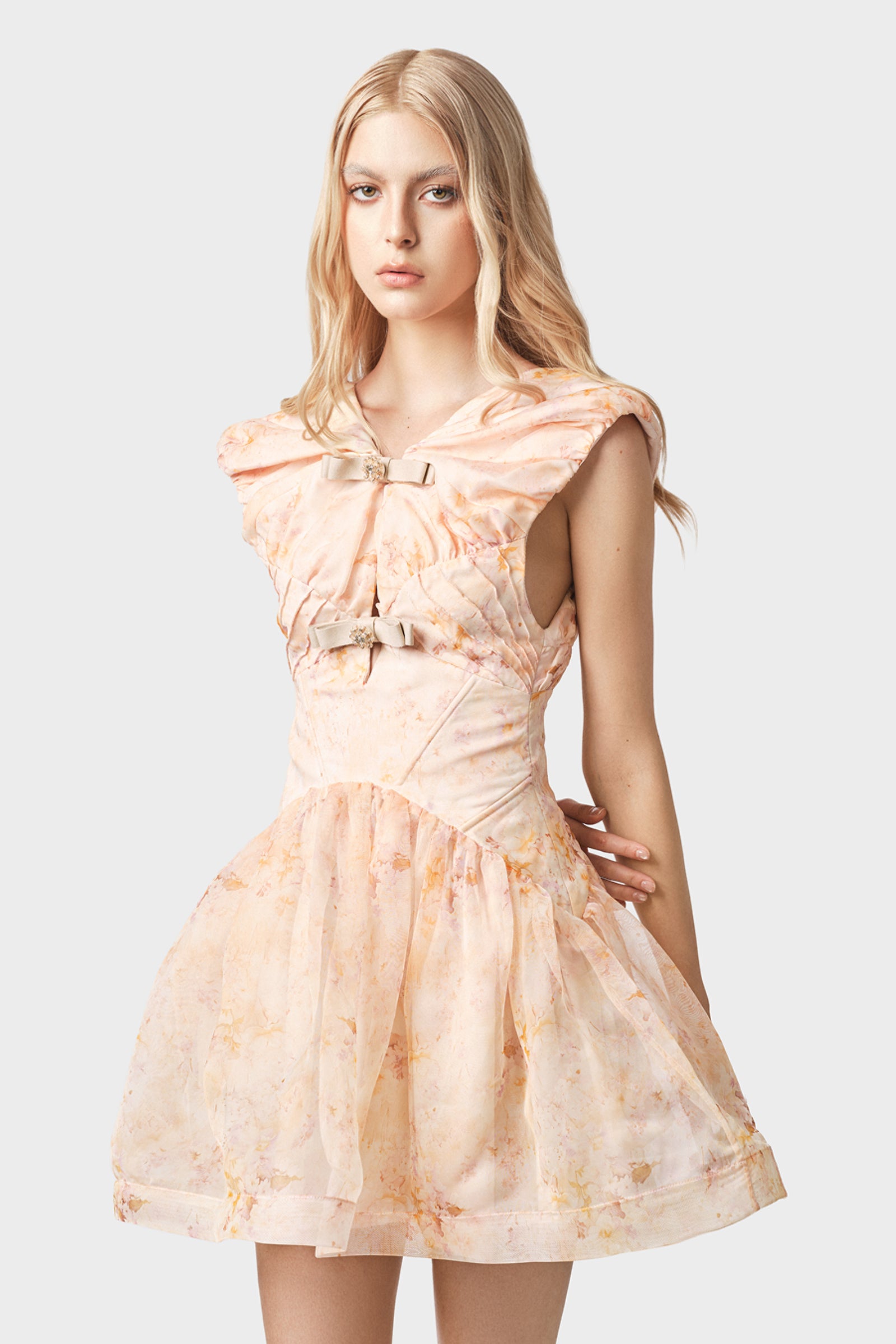 Heloise V-Neck Mini Dress