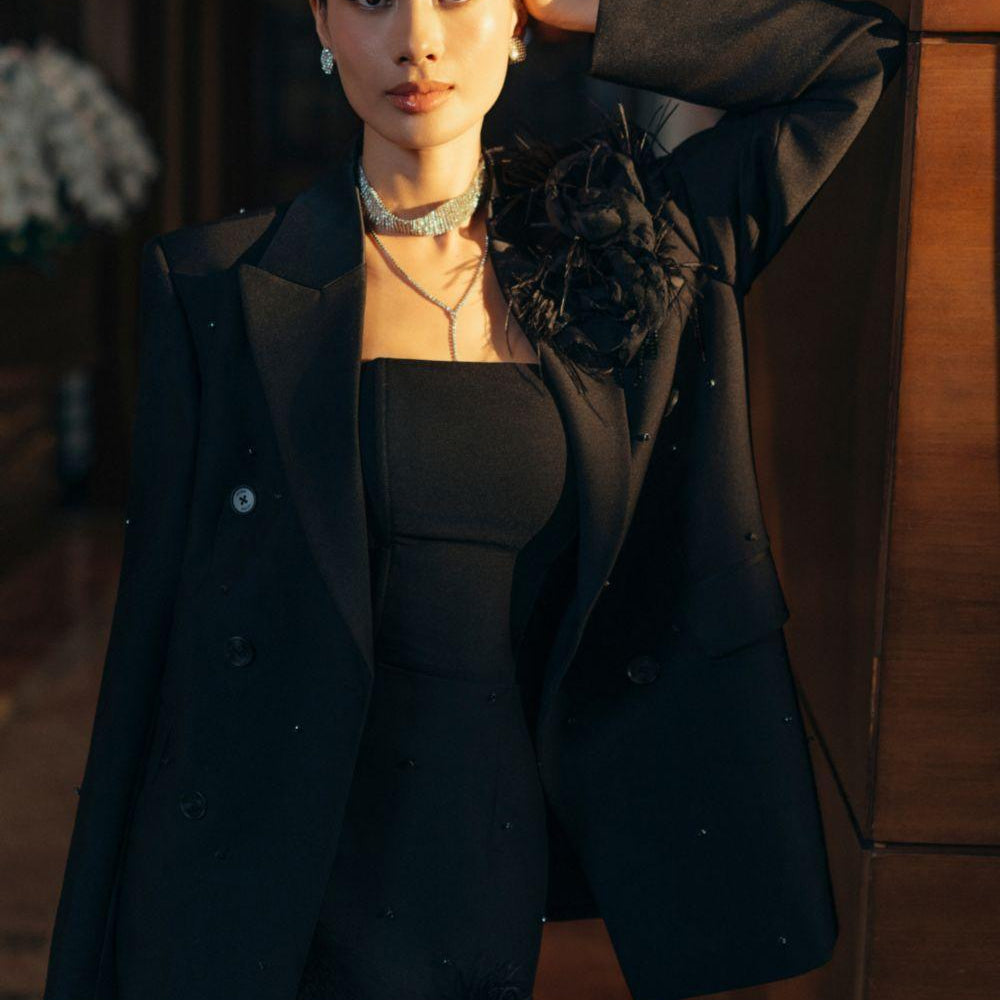 Debra Strapless Straight Across Neck Silk Wool Top - MEAN BLVD