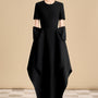 Delarosa Asymmetric Short Sleeved Polyester Ankle Length Dress - MEAN BLVD