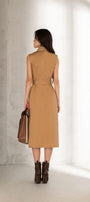 Delilah Straight Double Breasted Khaki Calf Length Trench Coat - MEAN BLVD